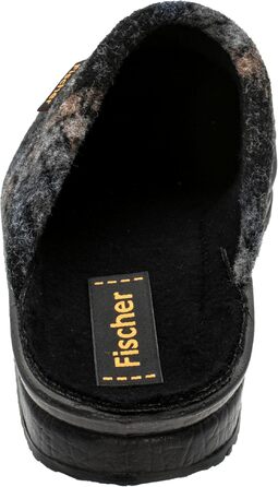 Чоловічі домашні капці Fischer у клітинку, сірі, розмір 43 EU (арт. 204602)