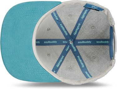Кепка-снэпбек Soulbuddy унісекс (чоловіча та жіноча), регульована бейсболка для вулиці та дозвілля, сіро-бірюзова, One Size