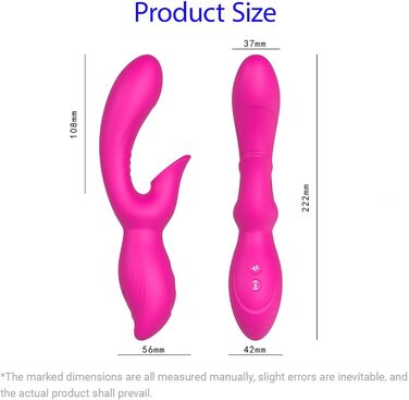 Вібратор для жінок Sexspielzeug: тихий, 10+3 режими вібрації, масажний дildo для жінок та пар, червоно-чорний