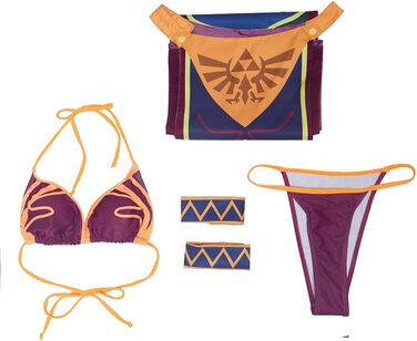 Костюм косплею Принцеси Зельди VEECOOCOS: сексуальний набір нижньої білизни, костюм на Хелловін, сукня 3XL фіолетового кольору