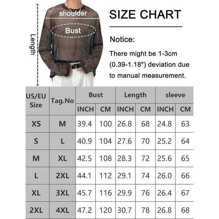 Чоловіча прозора сорочка AIEOE для клубів, мереживна, чорна (XL)