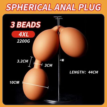 Анальні кульки Joyu Extra Lang з ланцюжком: м'який силікон, різні розміри, анальні пробки, дільдо, для чоловіків та жінок