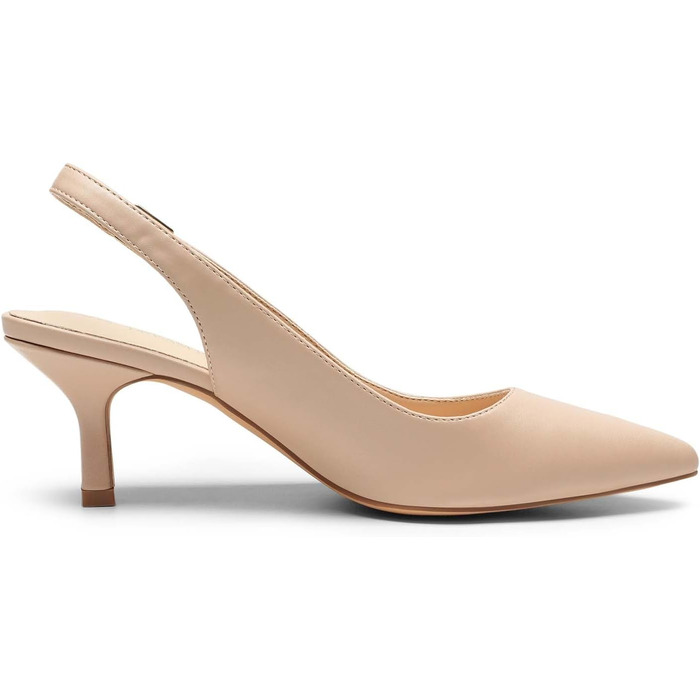 Жіночі туфлі-човники Dream Pairs Slingback на підборах, бежеві (Nude), PU-шкіра, розмір 38 EU