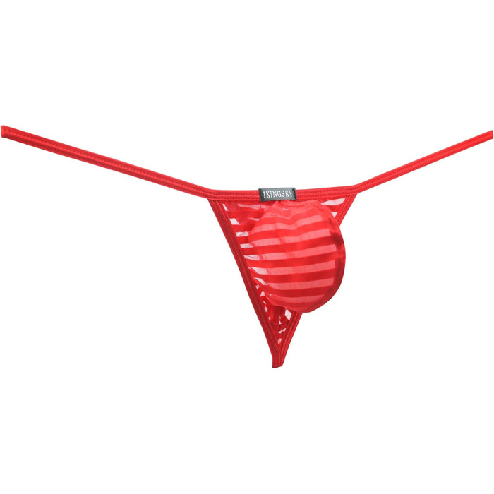 Слідки чоловічі iKingsky з прозорою сіткою, труси танга, бандаж, 4 штуки (XXL)