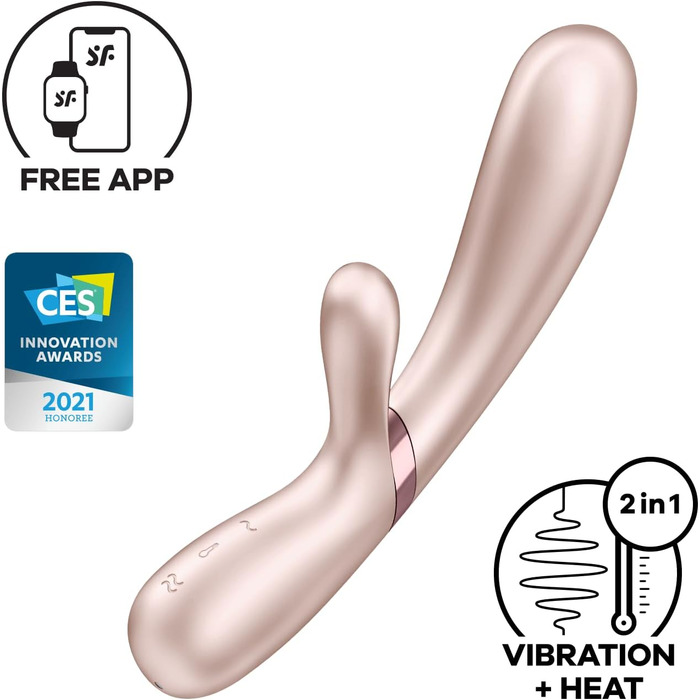 Вібратор Satisfyer Hot Lover Connect App | Bluetooth, водонепроникний (IPX7), для жінок | Силікон, сріблястий