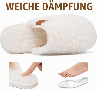 Жіночі м'які капці-сліпери Evshine з ефектом пам'яті (Memory Foam), закриті домашні тапочки, бежеві, розмір 39/39.5 EU