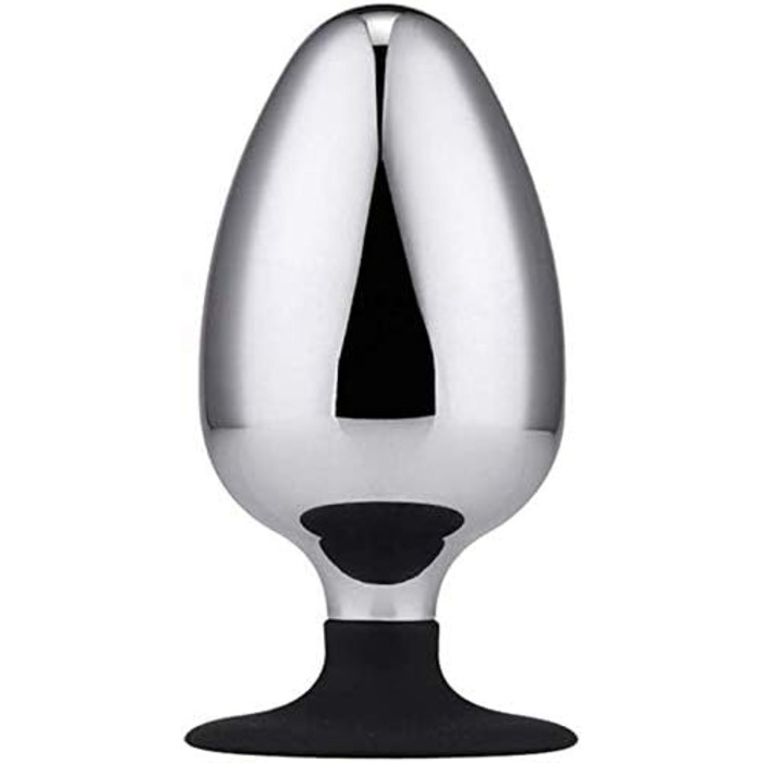 Анальні масажери з металу - набори для БДСМ, різні розміри (60, 70, 80 мм), з присоскою