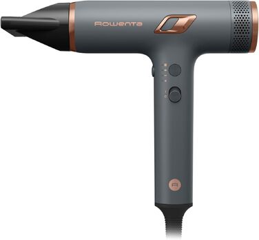 Фен для волосся Rowenta Maestria Nano HY8120 з іонною функцією, цифровий двигун, 1700 Вт, сірий/розе-золото