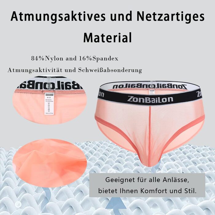 Чоловіча білизна YAHWUAI: сексуальна, зручна та приємна до шкіри. Чорний колір, розмір M