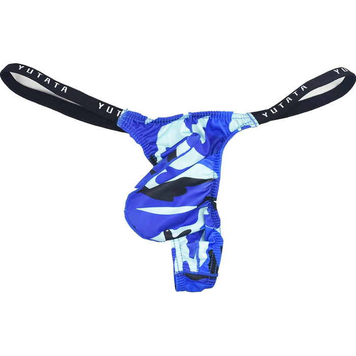Танга чоловіча Faringoto Caoufalge, G-string, колір: кобальт, камуфляж (M)