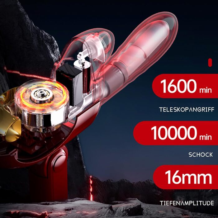 Вібратор для жінок з 10 функцій вібрації, сильний присосок, нагрівається до 42°C, стимулятор G-точки, для пар