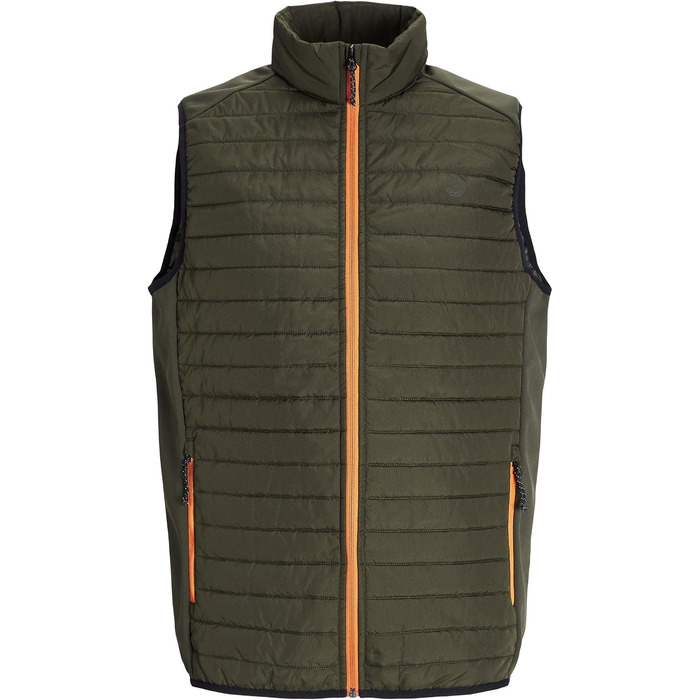 Чоловічий стібаний жилет Jack & Jones, чорний, розмір XL