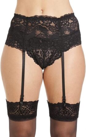 Жіночий пояс Silky Sexy Straps, чорний, червоний, білий, широкий, з мережива, XL