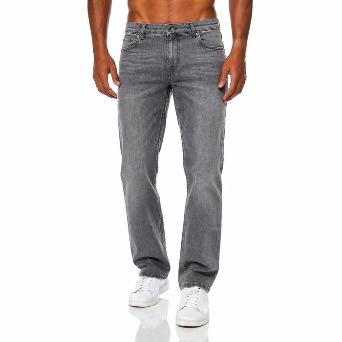 Чоловічі джинси JEEL Relax-Fit прямого крою Basic Washed, сірі (розмір 33W/34L)