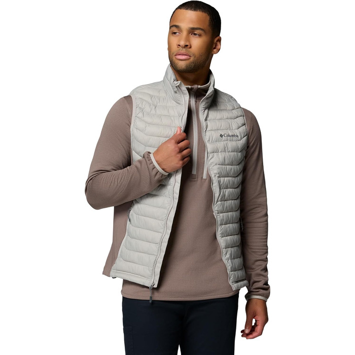 Чоловічий гібридний жилет Columbia Powder Pass Hybrid Vest, Flint Grey/Iron, розмір M