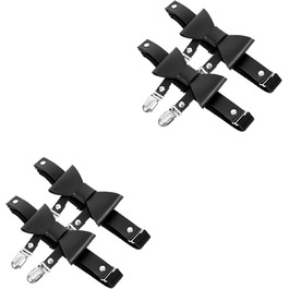 Кліп для шкарпеток Minkissy: регульований пояс для ніг, стрічка для штанів, металевий кільцевий ремінь, чорний (2 шт.)