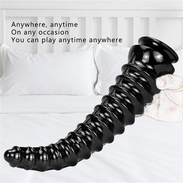 Анальний плагін YXBLV Extra Large 33см з присоскою для масажу G-точки та простати. Іграшка для дорослих, чорний.