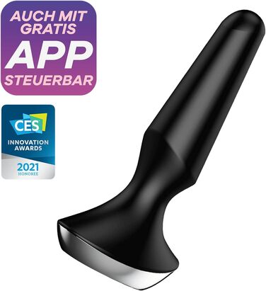 Вібратор для анусу Satisfyer Plug-ilicious 1 з керуванням через додаток | Водостійкий (IPX7) | Медичний силікон | Іграшка для дорослих (Чоловіків та жінок) | Турквіс, універсальний розмір