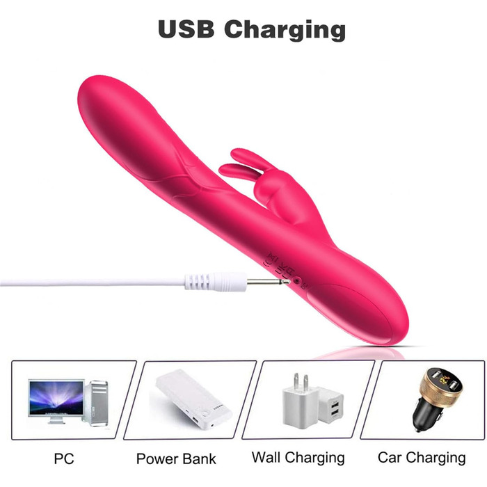 Вібратор для жінок Klitoris та G-точка, Rabbit Silikon, 10 режимів, для пар, фіолетовий