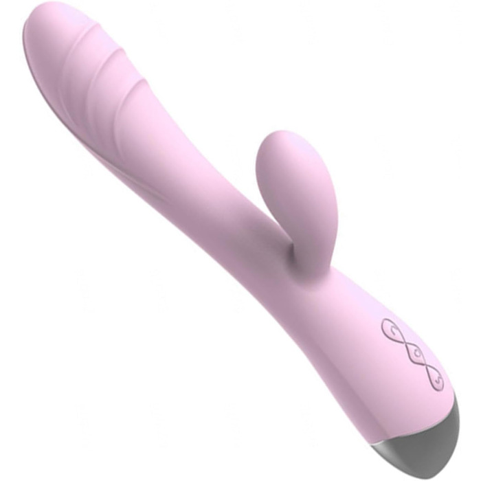 Вібратор для жінок Клітора та G-точки, кролик, силікон, 10 режимів, рожевий