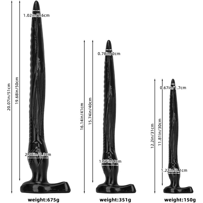 Анальні іграшки для дорослих: великий гнучкий анальний дildo з сильним соском, 30 см, PVC