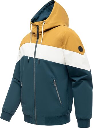 Чоловіча легка перехідна куртка Ragwear Stewie Block: водонепроникна та дихаюча вітровка з капюшоном, колір Cinnamon, розмір XL