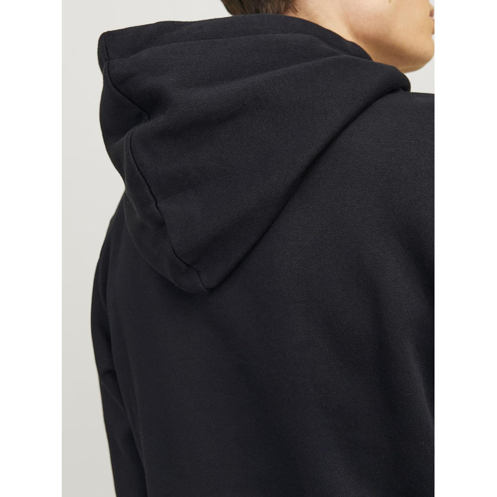 Чоловіча велика худі Jack & Jones Plus Size з логотипом, чорна