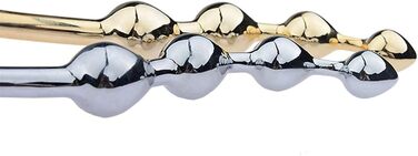 Анальний плаг з подвійним наконечником з нержавіючої сталі для масажу простати та стимуляції G-точки. Підходить для чоловіків та жінок.