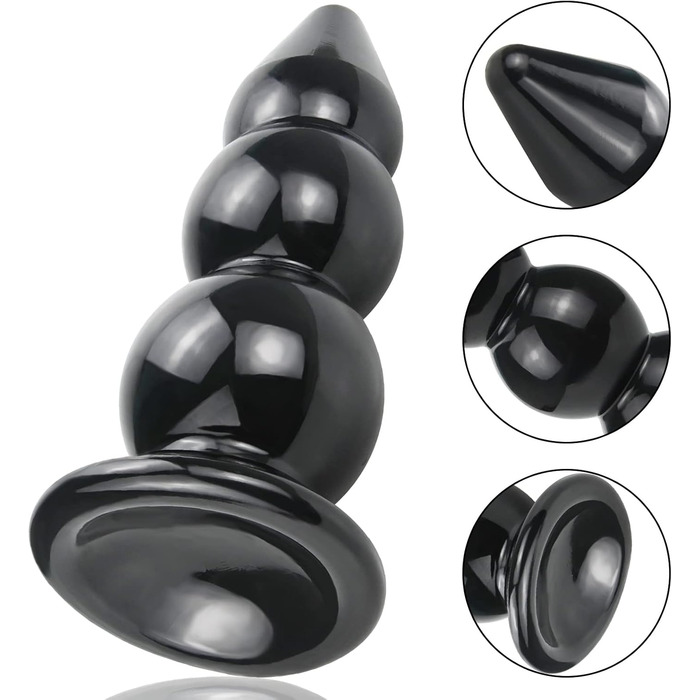 Анальні кулі Riesen з присосками та анальним плагіном, набір з 3 шт. для масажу простати та стимуляції G-точки