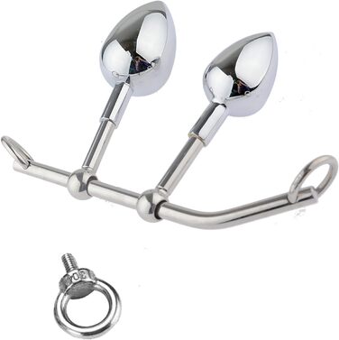 Набір анальних іграшок: металевий анальний дилда, плагін, гачок для стимуляції G-точки та простати. Для чоловіків та жінок (M+L)