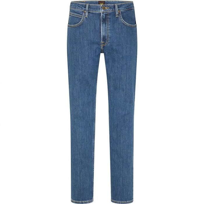 Чоловічі джинси LEE Classic Straight Fit Brooklyn, колір синьо-чорний Mid Stonewash, розмір 34W / 30L