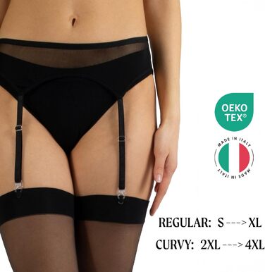 Італійські мереживні стрічки CALZITALY для панчіх, чорні, білі, слонова кістка, великі розміри, MADE IN ITALY, універсальний розмір