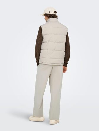Чоловічий стібаний жилет Only & Sons Onsjake Quilted Vest Otw, сріблястий