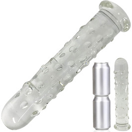 Скляний анальний плагін ScreaAss 25 см з частинками, діаметр 5 см. Іграшка для дорослих для жінок, чоловіків, пар. SM