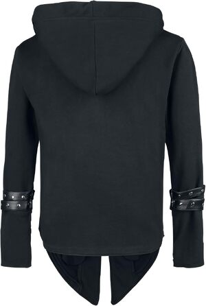 Чоловічий кардиган з капюшоном Archer чорного кольору — стиль Gothic, Rockwear, Streetwear, розмір L
