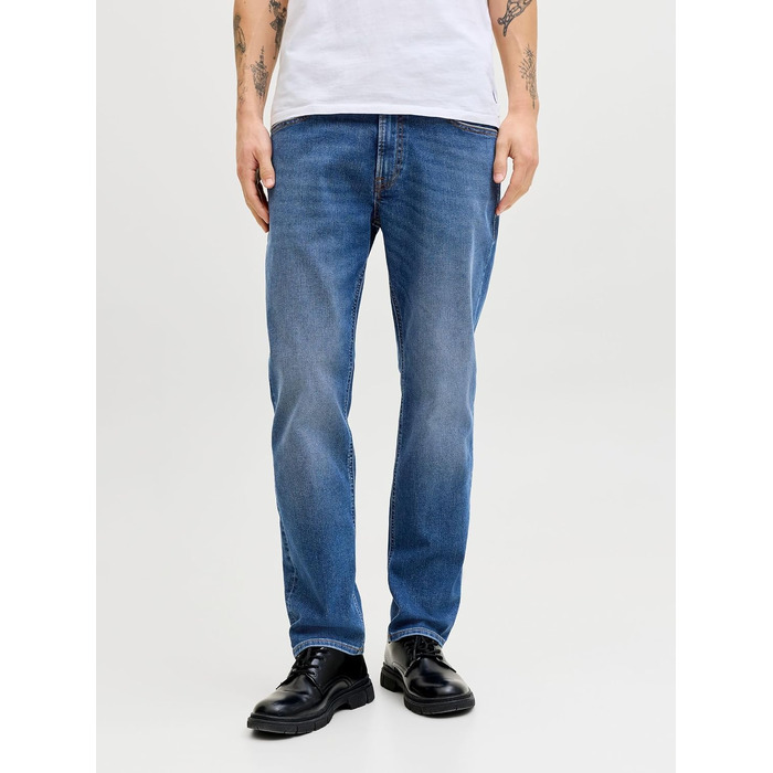 Чоловічі джинси Jack & Jones JJIClark Basic Straight синього кольору, прямий крій, Blue Denim (32W / 32L)