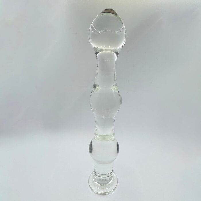 Скляний анальний дildo ScreaAss 31 см XXL з анальними кульками, 48/52/58 мм, для чоловіків та жінок