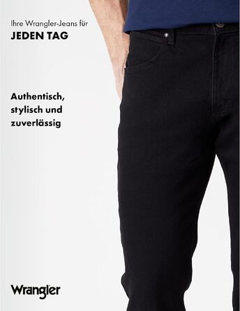 Чоловічі джинси Wrangler Regular Fit Regular - середня посадка, колір Black Rinse (синьо-чорний), W34 L30