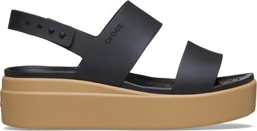 Жіночі сандалі-платформи Crocs Brooklyn Cuña Baja, чорний колір (Black Cashew), розмір 39/40 EU