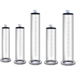 Аксесуар NAIXBTY для пеніс-помп: прозоре трубкове з'єднання зі шкалою для збільшення статевого члена, покращення ерекції та лікування імпотенції. Підходить для чоловічих секс-іграшок. Розміри: 22.9*5.1 см та 22.9*3.9 см