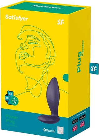 Вібратор Satisfyer Power Plug, анальний вібратор, 9 см, безпечне силікон, водонепроникний (IPX7), керування через додаток