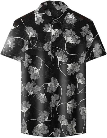 Чоловіча сорочка з квітковим мереживом, прозора по краю, літня, з короткими рукавами, облягаючого крою, для клубу та вечірок, прозора, чорна