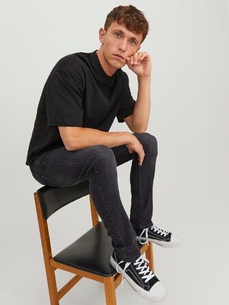 Чоловічі джинси Jack & Jones Slim Fit JJIGLENN JJORIGINAL чорного кольору, розмір 34W/34L