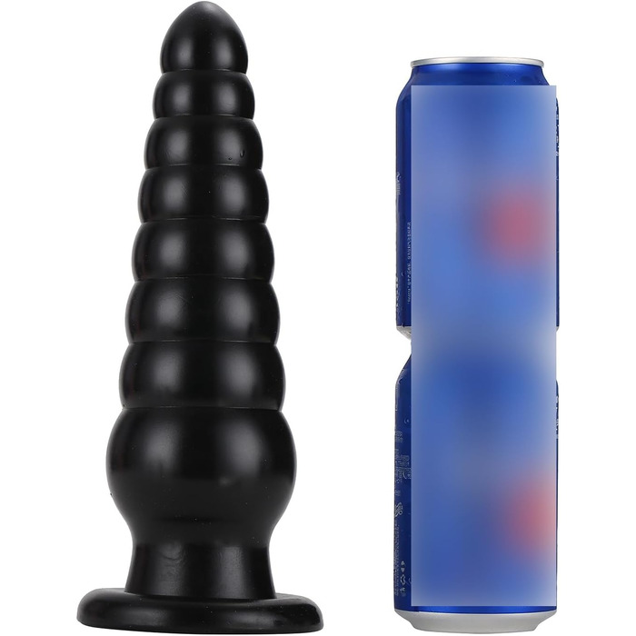 Анальний дildo Hrekssi XL з сильним присоском – гнучкий анальний масажер для дорослих, чорний