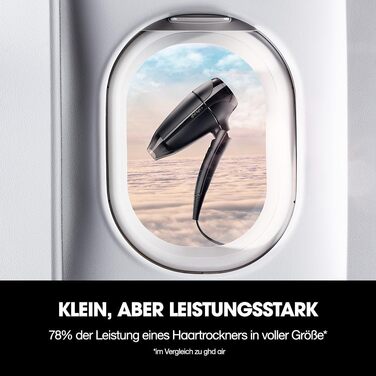 Компактний дорожній фен ghd flight+ з відкидним ручкою, концентратором та чохлом для перенесення, нова модель