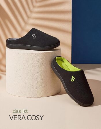 Чоловічі двоколірні капці VeraCosy з ефектом пам'яті (Memory Foam), розмір 42/43 EU, чорно-сірі