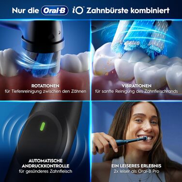 Електрична зубна щітка Oral-B iO Series 2 Night Black: 3 режими чищення, насадка та дорожній футляр