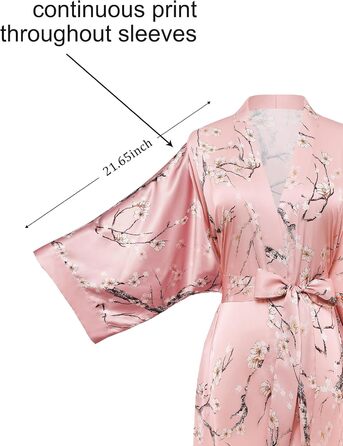 Халат жіночий BABEYOND з квітковим принтом, рожевий (один розмір)