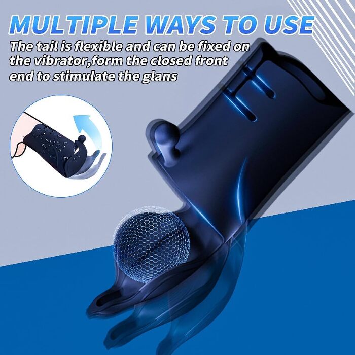 Вібратор для пеніса Jpscor - кільце для пеніса з 10 режимами вібрації, рукав для збільшення та подовження ерекції