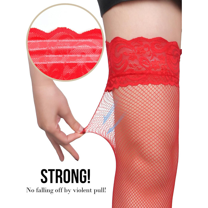 Жіночий комплект спідньої білизни з мереживною стрічкою та кліпсами, великі розміри. Комплект з 4 стрічок та трусиків. Колір: червоний (M-L).